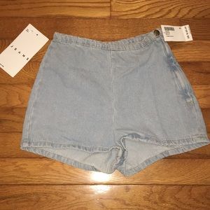 AUTHENTIC AMERICAN APPAREL HIGH WAIST DENIM SHORTS